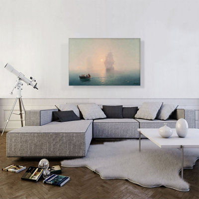 " Naval Ship " by Ivan Aivazovsky Painting Print