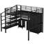 Metal Loft Bed With Table & Wardrobe, Full, Black - Contemporary Craftsmanship, Stable Frame, Abundant Storage Options, Effortless Assembly Processes Full Size And Modern Build, Frame Structure,