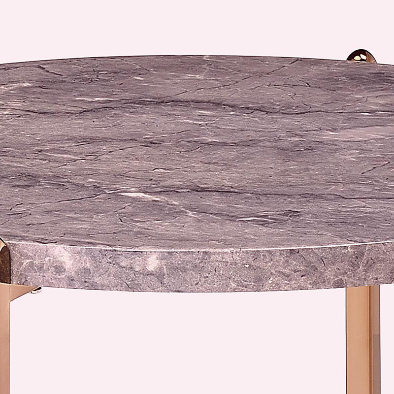 Grey champagne round side table