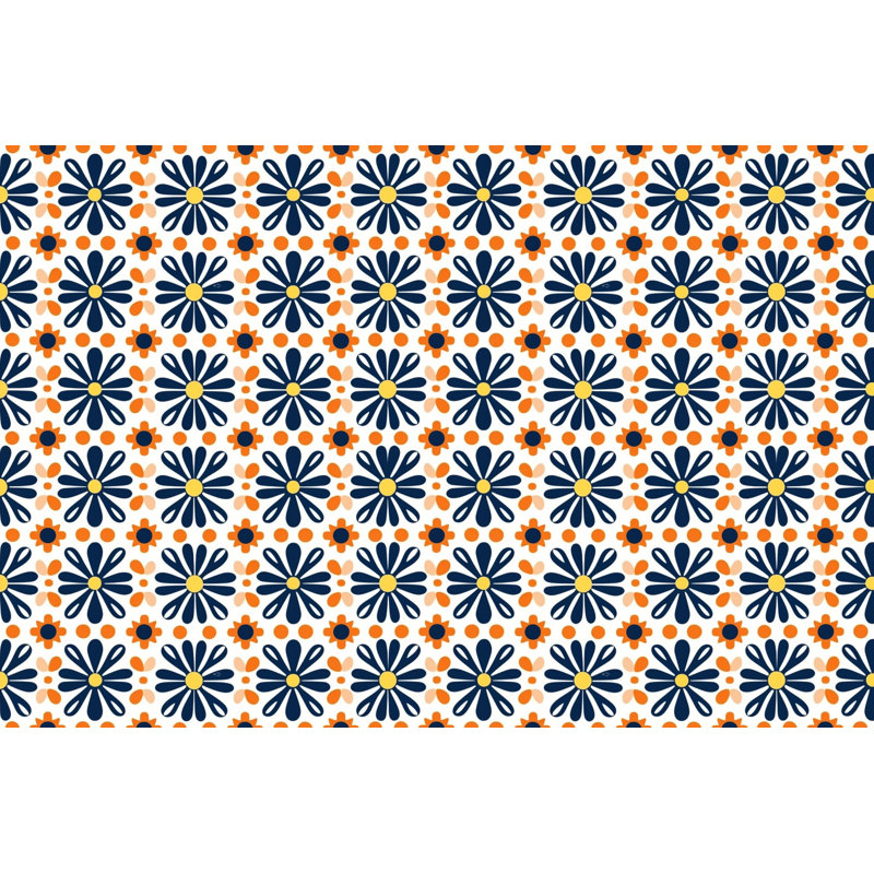 Édredon espagnol à motif géométrique floral, Édredon très grand