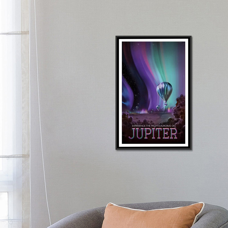 « visions of the future series : jupiter », impression sur toile, H 60 po x l 40po x P 1,5 po, Toile avec cadre noir