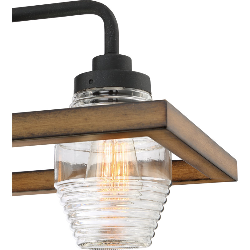 Luminaire suspendu linéaire à 5 lumières pour îlot de cuisine Edwina