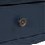 Console en bois de pin massif 48 po, table d'appoint moderne avec 3 tiroirs de rangement et 2 tablettes. Facile à assembler (bleu marine + plateau brun)-1668560195