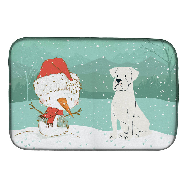 Snowman Christmas, White Boxer