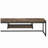 Weathered oak and black 1-tier TV stand