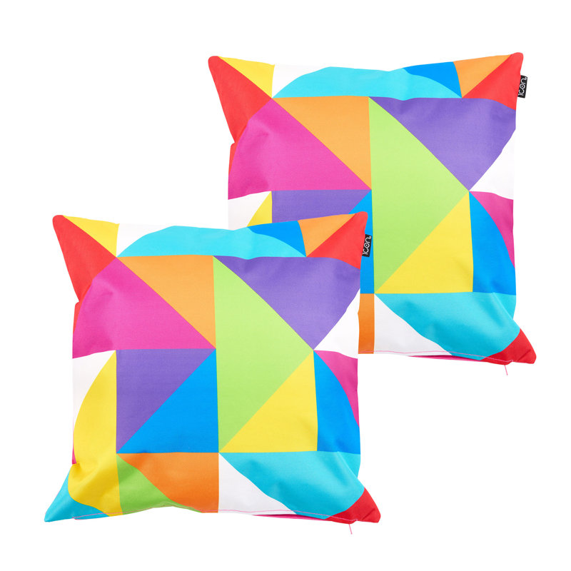 Geometric Print Indoor-Outdoor Cushion