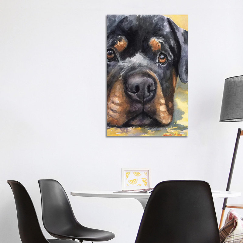 Rottweiler 1 Piece Wrapped Canvas Painting, 101.6 cm H x 66.04 cm W x 1.91 cm D