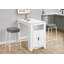 Tabourets de bar contemporains en tissu gris avec pieds en métal blanc, ensemble de 2, parfaits pour les cuisines et les comptoirs modernes-94596880-94596895