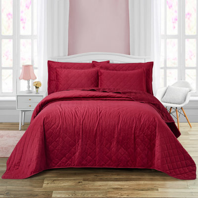 Polyester Coverlet with Pillow Shams Included