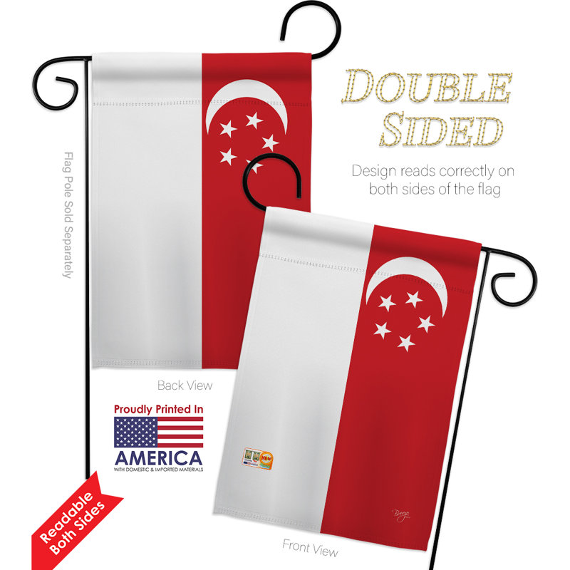Double Sided 18.5'' H x 13'' W Polyester Flag Set