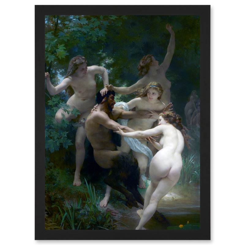 Nymphs And Satyr - Single Picture Frame Print
