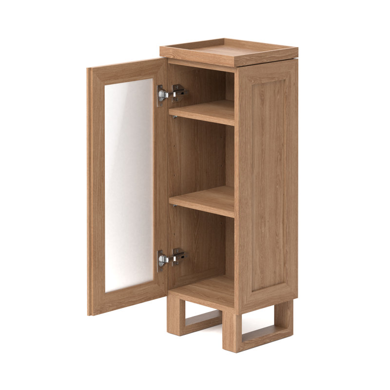 Mezza Freestanding Bathroom Cabinet, Natural Oak