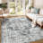 Garvee Vintage Area Rug Floral Print Indoor Mat with Non-Slip Backing, Washable Distressed Accent Carpet, Oriental Medallion Low Pile Floor Cover for Bedroom, Kitchen, Laundry-31089793