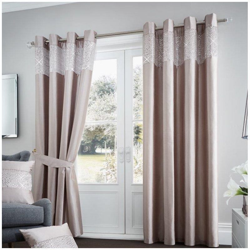 Aviv Room Darkening Curtain Pair, 167 W x 229 D cm, Black