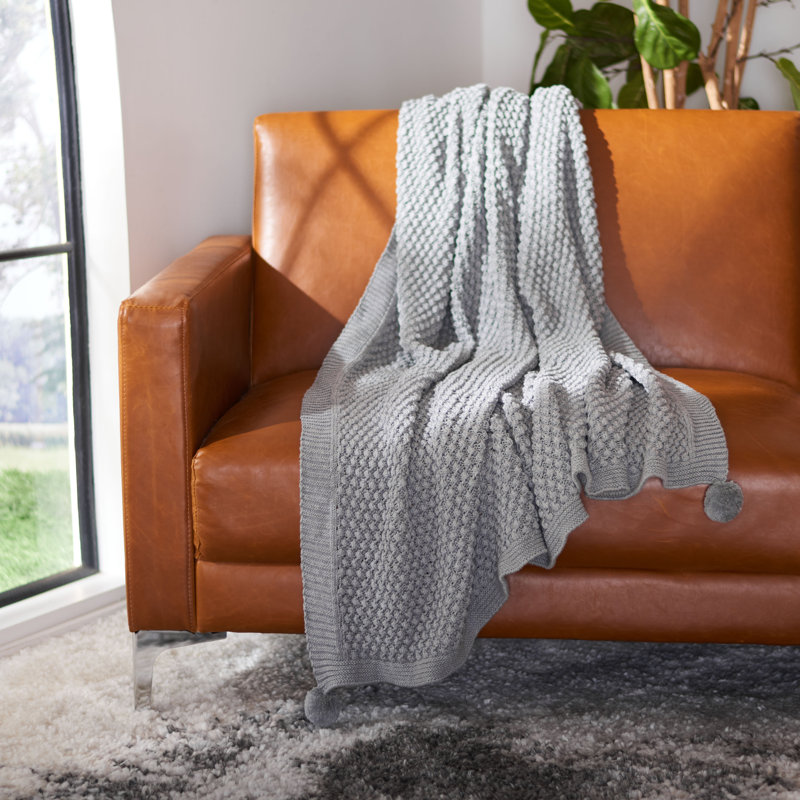 Plain Weave / Muslin Throw Blanket, Gray