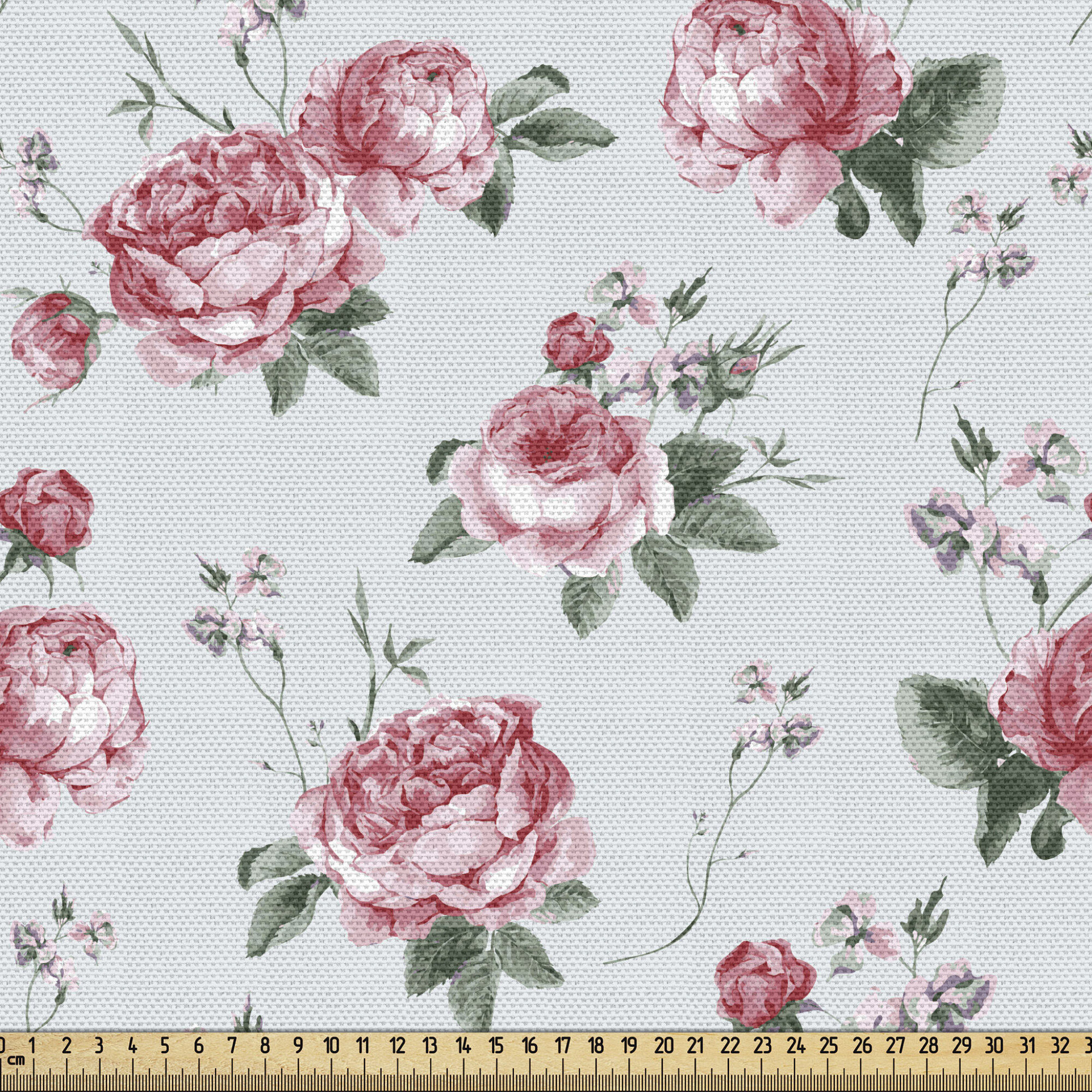 Seamless Pale Blue Parchment Paper with Light Pink Rose Buds · Creative  Fabrica