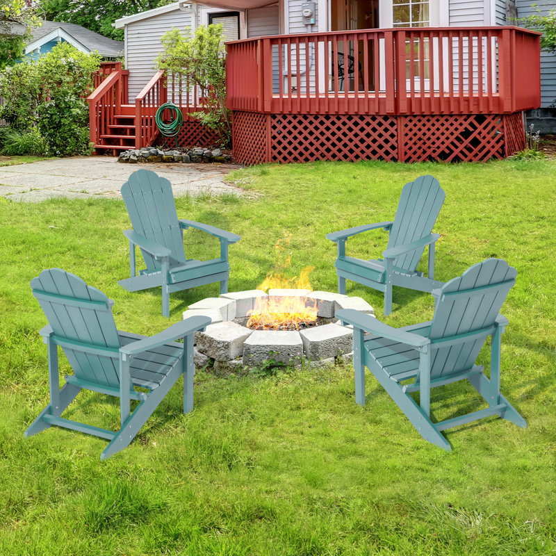 Chaise Adirondack Ionie Hips résistante aux intempéries, Lac bleu