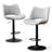 Swivel Faux Leather Upholstered Barstools Adjutable Height Counter Stool with Metal Frame-1715717212