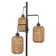 Rattan Tree Floor Lamp With 3 Bulbs Included