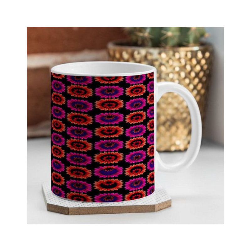 Grande tasse à café florale automne