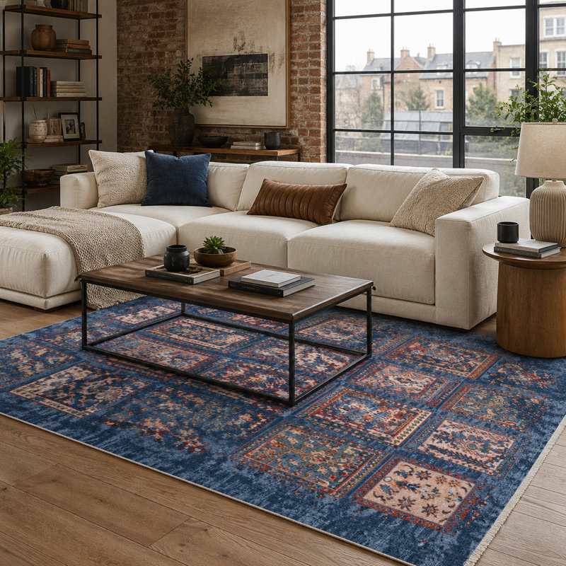 Trellis Cotton and Chenille Flatweave Area Rug, 80 x 150 cm