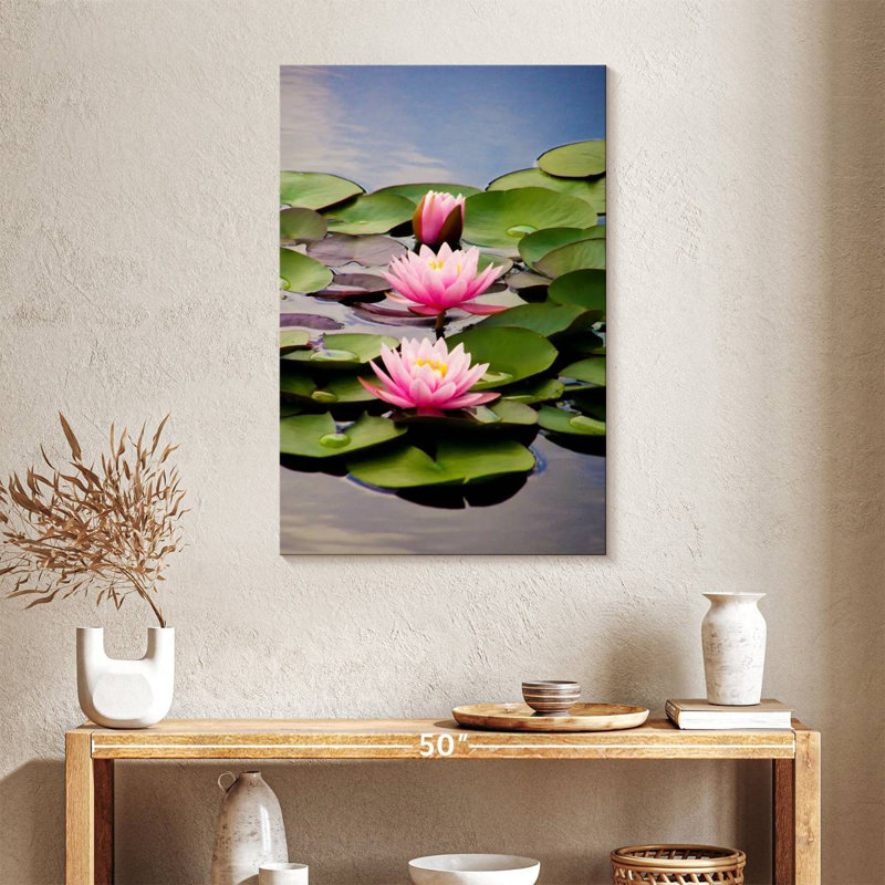 Fleurs de lotus sacrées, H 36 po x l 24 po