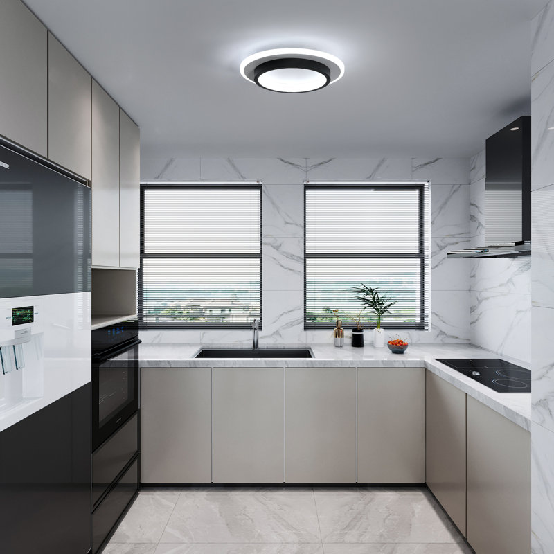 9.44" Acrylic&iron Led Flush Mount Ceiling Light