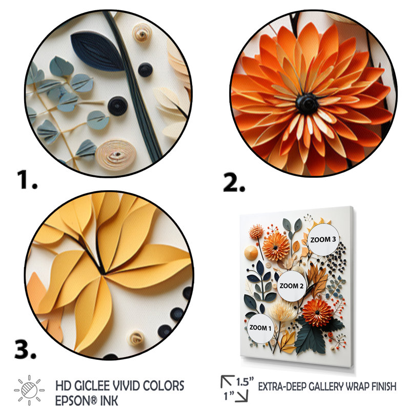 Yansiel Mid-Century Mid-Century Botanicals II, Cadre photo noir, H 20 po x l 12 po x P 1 po