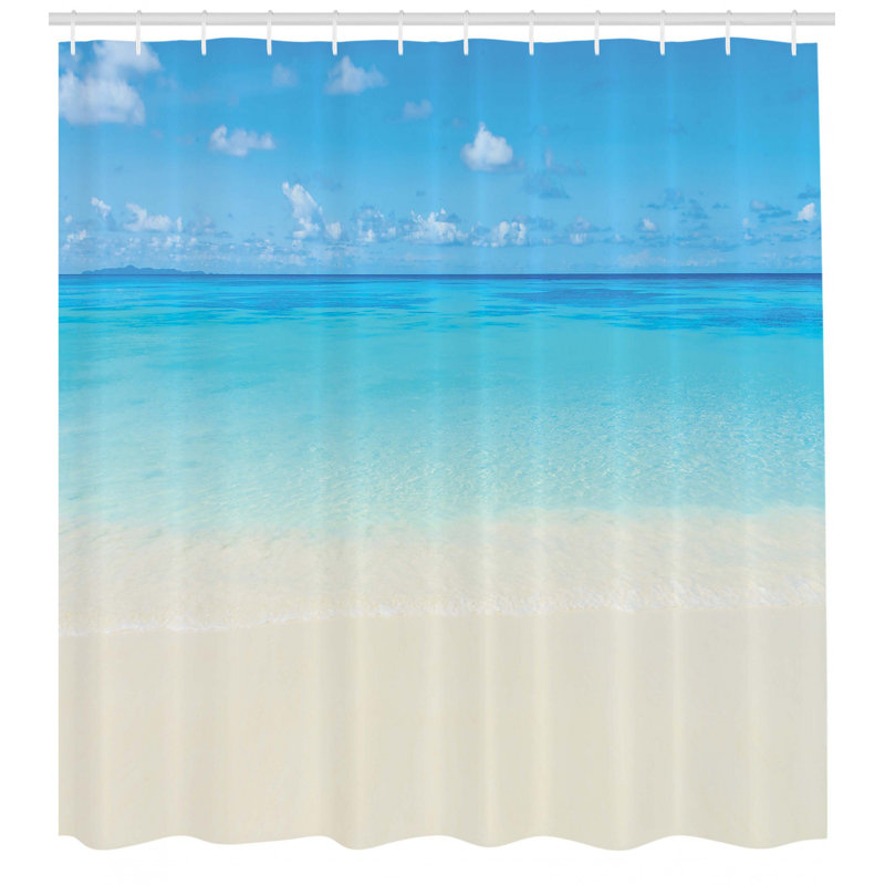 Ensemble de rideau de douche + crochets Ocean, H 69 po x l 105 po