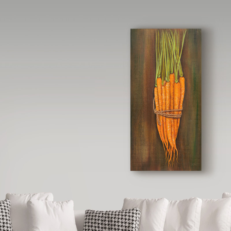 Dougray «Carrots», reproduction de peinture acrylique sur toile tendue, H 47 po x l 24 po x P 2 po