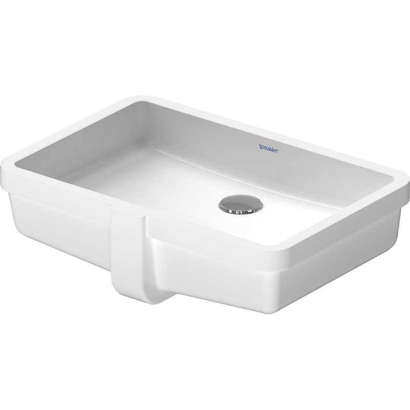 Vero Vanity Basin Ceramic Rectangular Undermount Bathroom Sink with Overflow