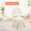 Upholstered Vanity Stool Chair with Storage and Folding Back-1052999556