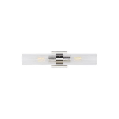2-Light Dimmable Steel Bath Sconce
