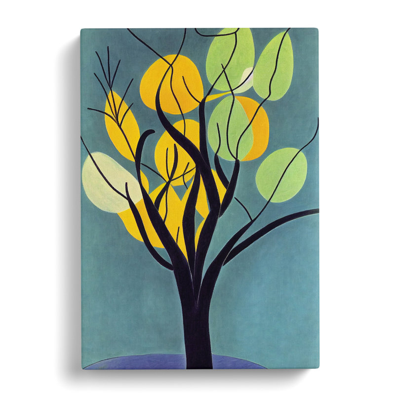 CAN-V0523-1776X Pear Tree Abstract - Wrapped Canvas Print, 50cm H x 35cm W