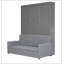 Grand lit escamotable mural avec coussin, gris-629775928-629775879