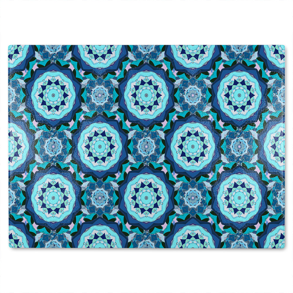 Boho Magic Symbol Glass Chopping Board