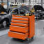 Coffre à outils roulante, armoire de rangement métallique verrouillable avec tiroirs et organisateur de garage mobile