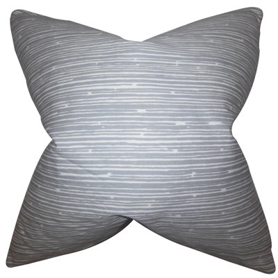 Striped Cotton Reversible Throw Pillow