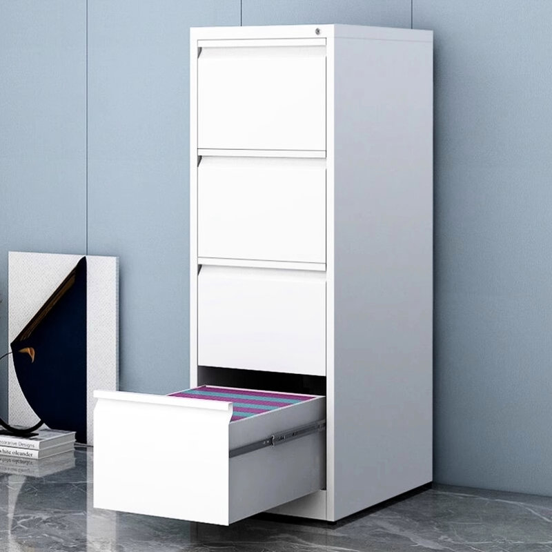 Pantelia Metal Office File Cabinet With Lock - 4 Drawers For Organized Storage Fits A4 Legal/Letter Size White Drawer Secure Document Holder