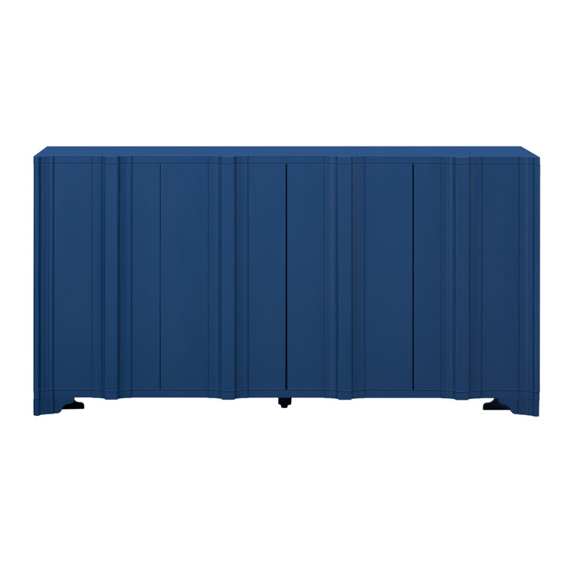 Solace 4-Door Sideboard with Adjustable Shelves, Navy Blue
