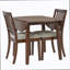 Ensemble de table de salle à manger 3 pièces pour 2 personnes, 1 table de salle à manger pliante en bois + 2 chaises rembourrées, conception compacte pour petits appartements et salles à manger - Brun-515704370