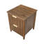 Aerica 2-Drawer Reclaimed Pine Nightstand, Brown