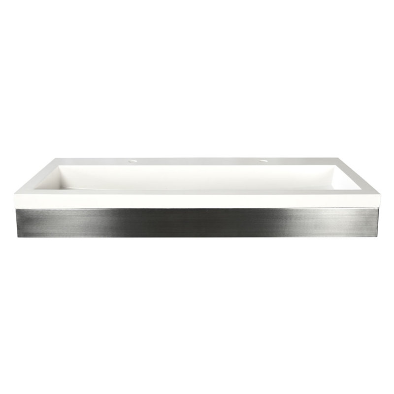 Zaca 48" Wall-Mounted Single Bathroom Vanity Set, No Faucet Hole, Pearl