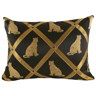 Tigris Geometric Cotton Blend Reversible Throw Pillow