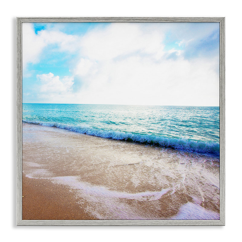 «Billowing Beach Wave», art de la giclée encadrée par Susan Bryant, Estampe numérique Farmhouse, H 17 po x l 17 po