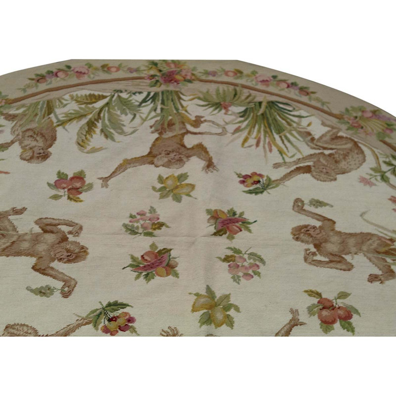 Hand Knotted Wool Floral Area Rug