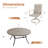 6-Person Patio Swivel Dining Set with 50" Dining Table and PVC-coated polyester Swivel Dining Chairs-508240745