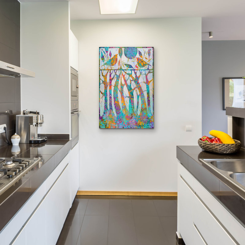  «Enchanted Forest» par Sue Davis, art mural en verre acrylique, 24 po x 36 po, H 36 po x l 24 po