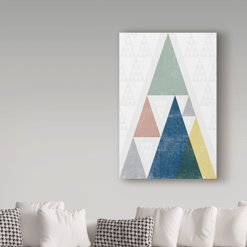 Art sur toile Guarani «Mod Triangles III Soft», H 19 po x l 12 po x P 2 po