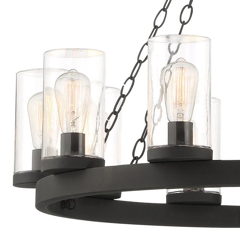Knowle 10 - Light Dimmable Outdoor Ceiling Lighting Wagon Wheel Chandelier